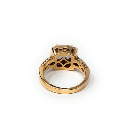 LeVian 14k Rose Gold Pink/Purple Topaz Ring 6.3g Size 7