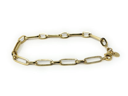 14k Yellow Gold Link Bracelet 7in 3.6g