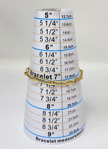 14k Yellow Gold Link Bracelet 7in 3.6g