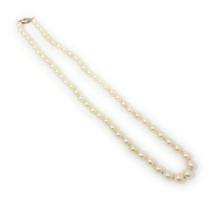 Pearls Calibrated Pearl Necklace 24in 19.1g