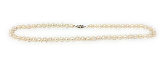 Pearls Calibrated Pearl Necklace 24in 19.1g