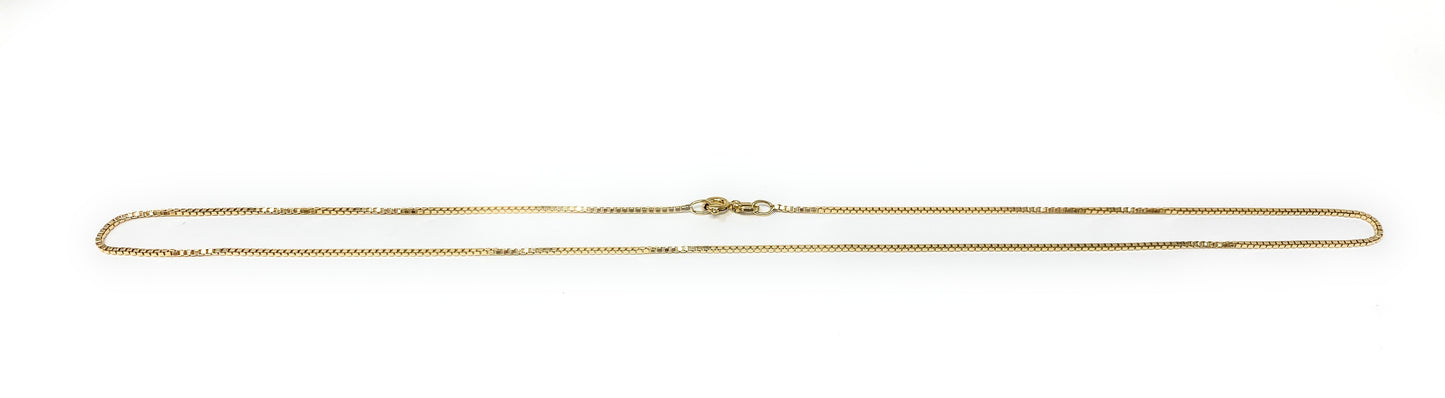 14k Yellow Gold Box Chain 18in 4.1g