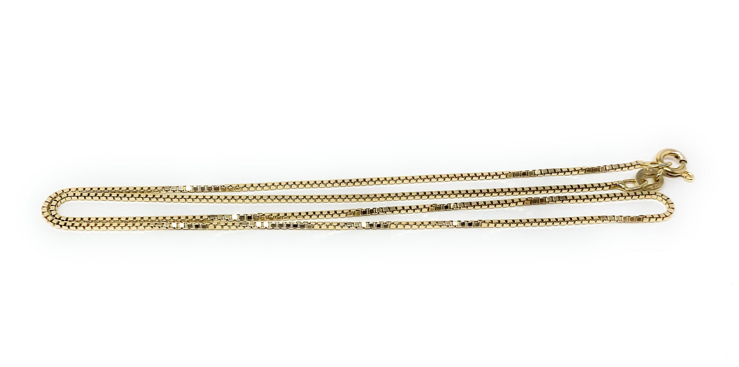 14k Yellow Gold Box Chain 14in 2.7g