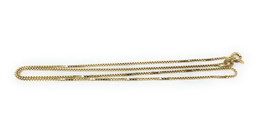 14k Yellow Gold Box Chain 14in 2.7g