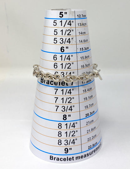 Tiffany & Co. Sterling Silver Oval "Please Return To Tiffany" Tag Bracelet 7"