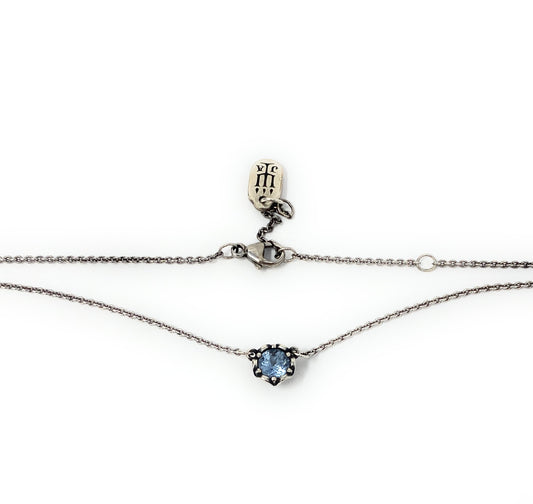 James Avery Cherished Birthstone Blue Topaz Adjustable Necklace 18-22"