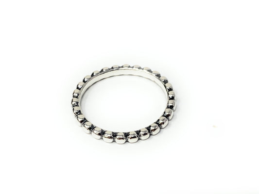 James Avery 925 Silver Beaded Ring Size 5