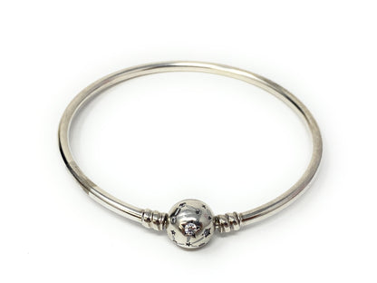 Pandora CZ Stars and Galaxy Charm Bangle Bracelet Size 7  1/4