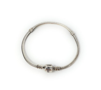 Pandora Sterling Silver Moments Collection Snake Bracelet 6.5"