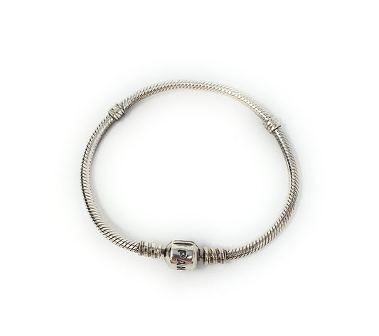 Pandora Sterling Silver Moments Collection Snake Bracelet 6.5"