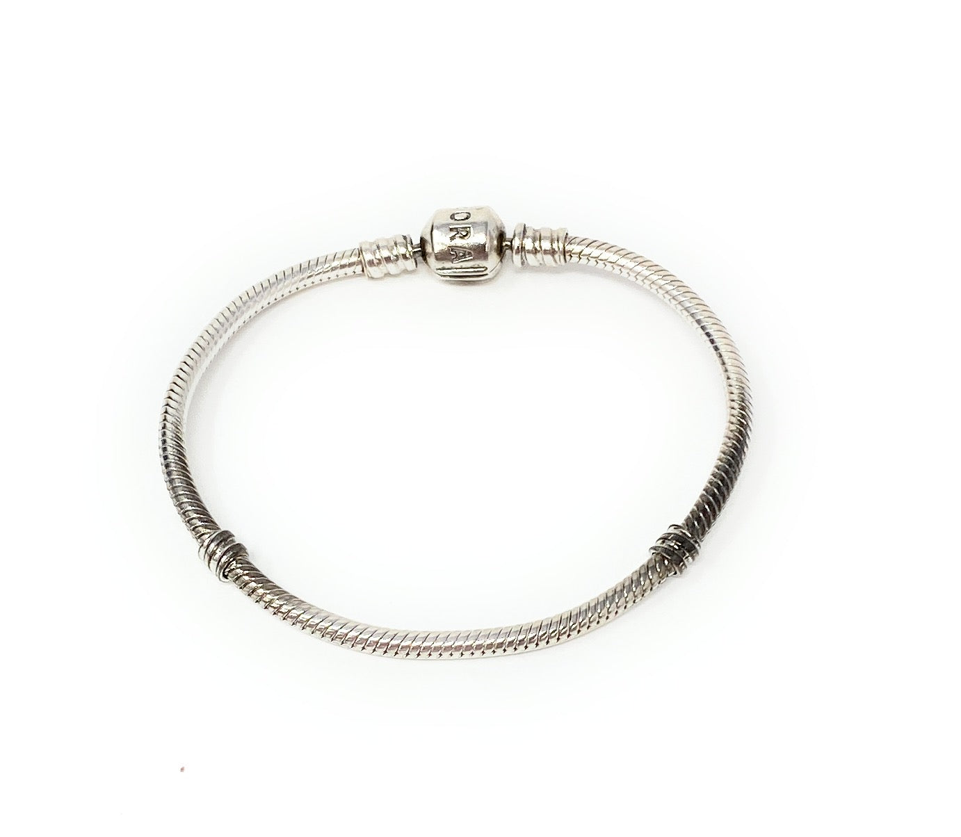 Pandora Sterling Silver Moments Collection Snake Bracelet 6.5"