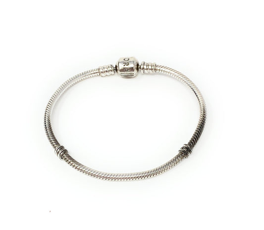 Pandora Sterling Silver Moments Collection Snake Bracelet 6.5"