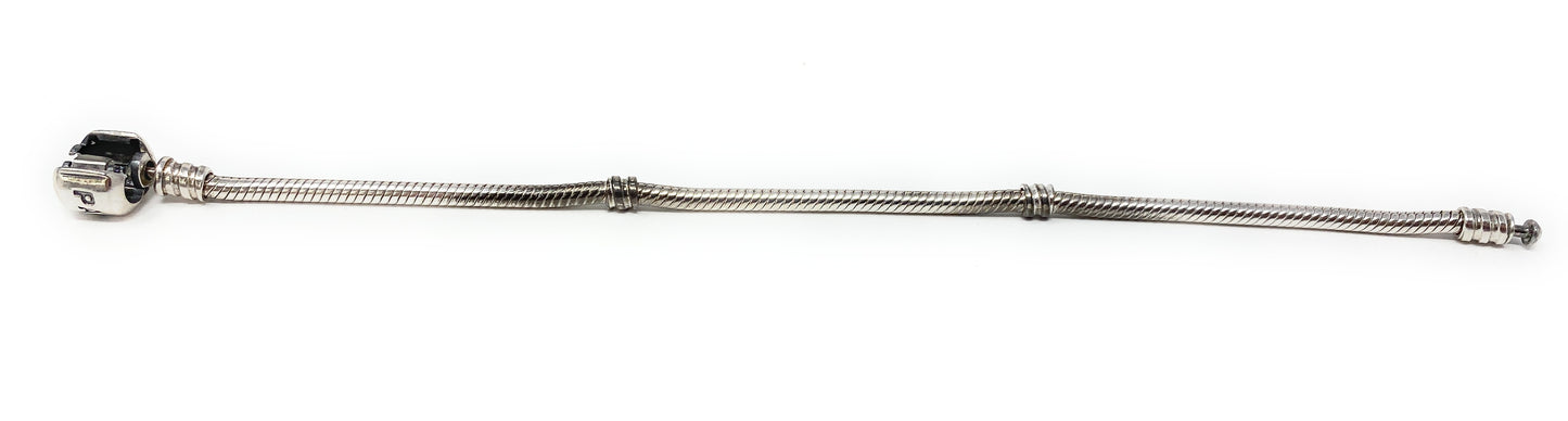 Pandora Sterling Silver Moments Collection Snake Bracelet 6.5"