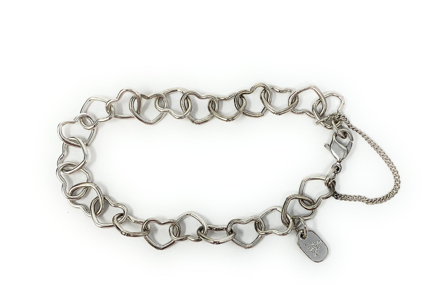 James Avery 925 Sterling Silver Connected Hearts Charm Bracelet Size 7in