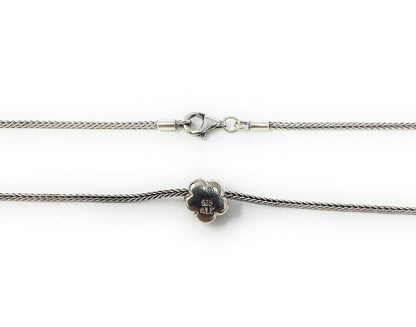 Pandora 925 Cherry Blossom Pendant & Foxtail Style Necklace 14"