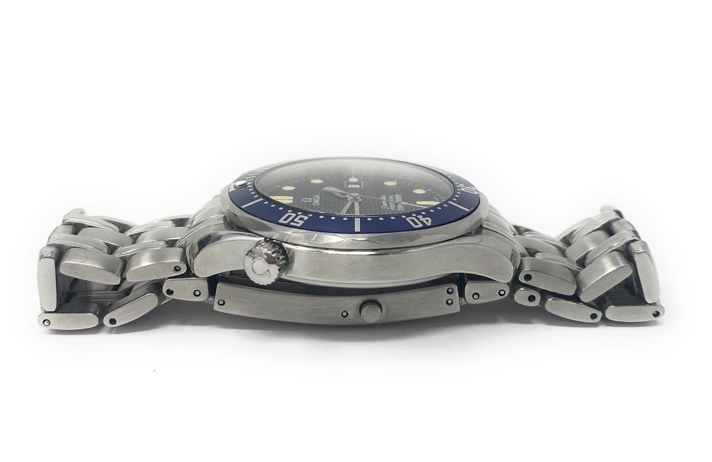 Omega Seamaster 300M Blue Dial James Bond S. Steel Bracelet Max Wrist 7.5"