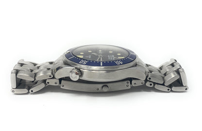 Omega Seamaster 300M Blue Dial James Bond S. Steel Bracelet Max Wrist 7.5"