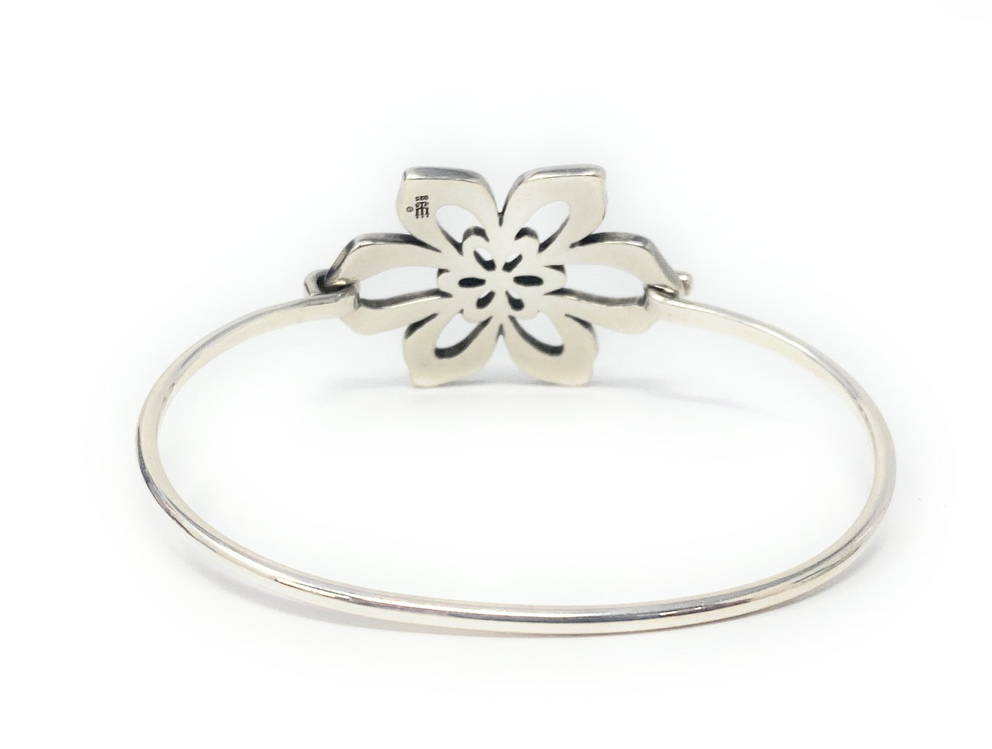 James Avery 925 Retired open- work Flower Hook-on Bracelet 6 1/4