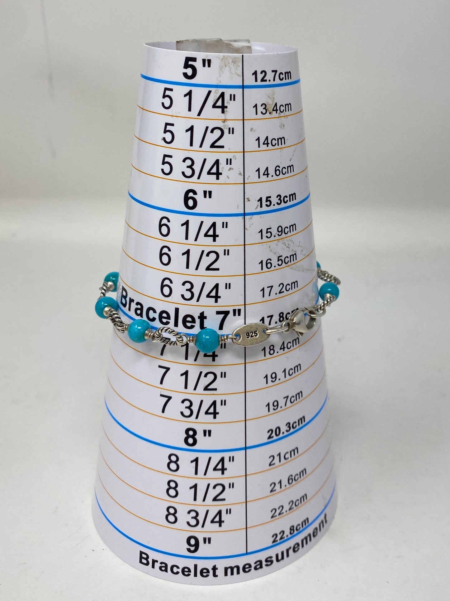 James Avery Turquoise Beaded 925 Sterling Silver Bracelet