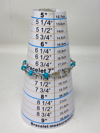 James Avery Turquoise Beaded 925 Sterling Silver Bracelet
