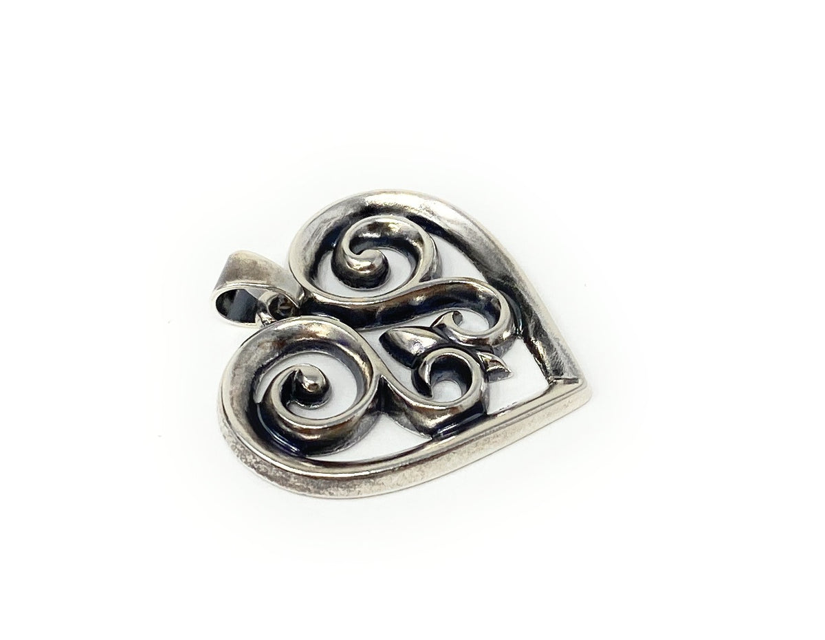 James Avery 925 French Heart Pendant