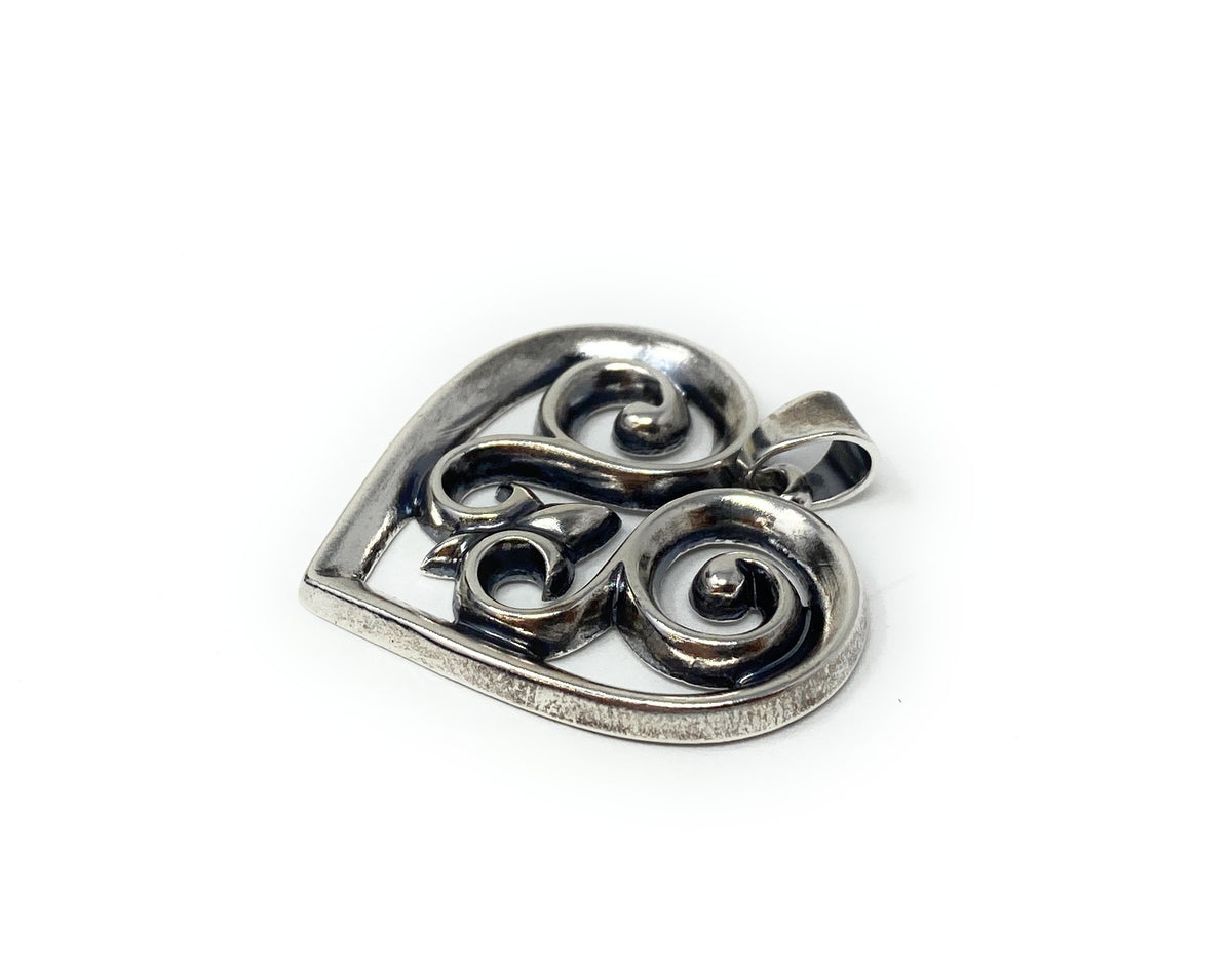 James Avery 925 French Heart Pendant