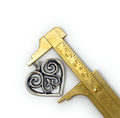 James Avery 925 French Heart Pendant