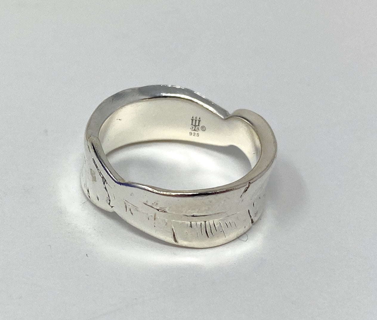 James Avery Sterling Silver 925 Leaf Feather Band Ring Size 9