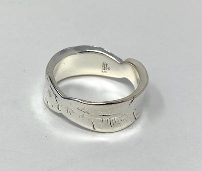 James Avery Sterling Silver 925 Leaf Feather Band Ring Size 9