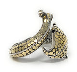 John Hardy 925 18k Ayu Leaf Hinged Cuff