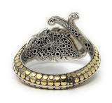 John Hardy 925 18k Ayu Leaf Hinged Cuff