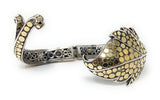John Hardy 925 18k Ayu Leaf Hinged Cuff