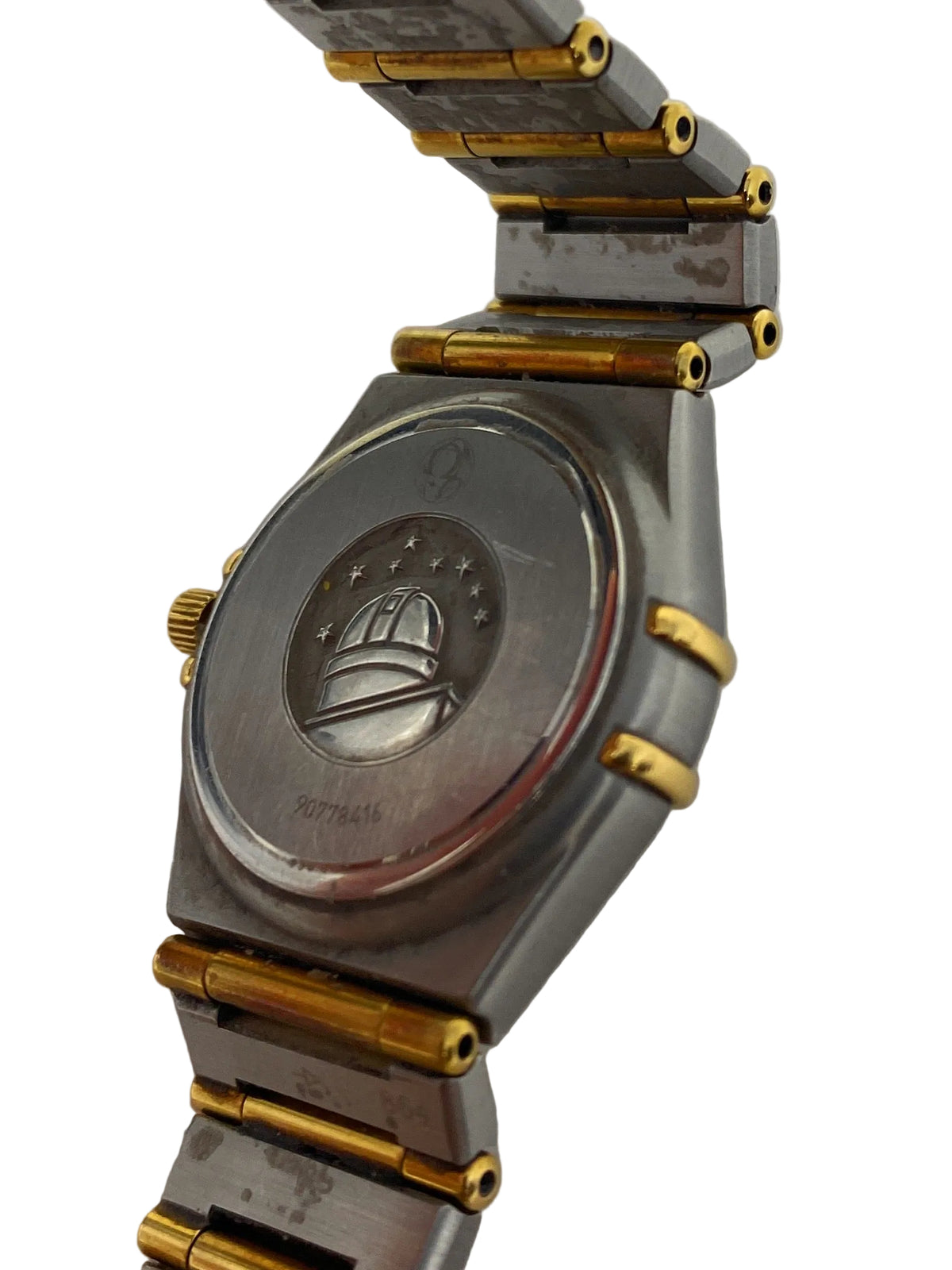 Ladies Omega Constellation Full Bar 18K Gold & S. Steel Watch 25mm #90778416