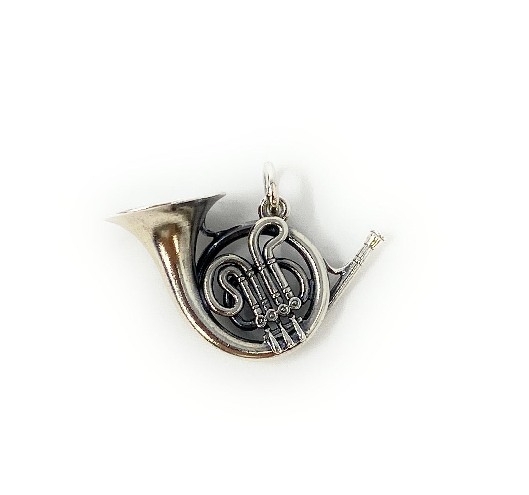 James Avery French Horn Sterling Silver 925 Charm Pendant Retired
