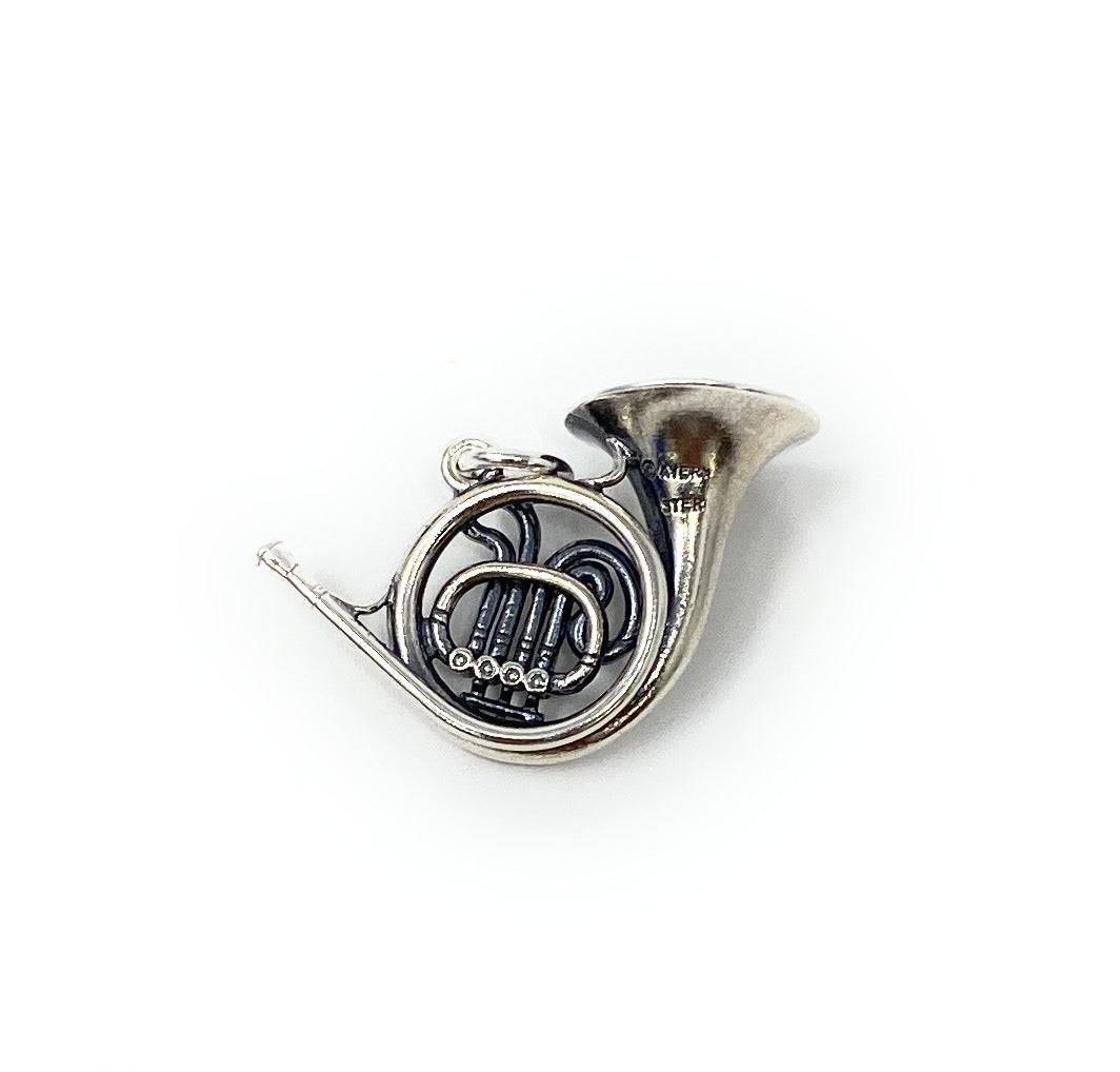 James Avery French Horn Sterling Silver 925 Charm Pendant Retired