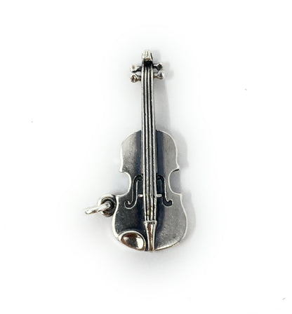 James Avery Retired 3D 925 Silver Violin Charm  Charm Pendant