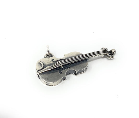 James Avery Retired 3D 925 Silver Violin Charm  Charm Pendant