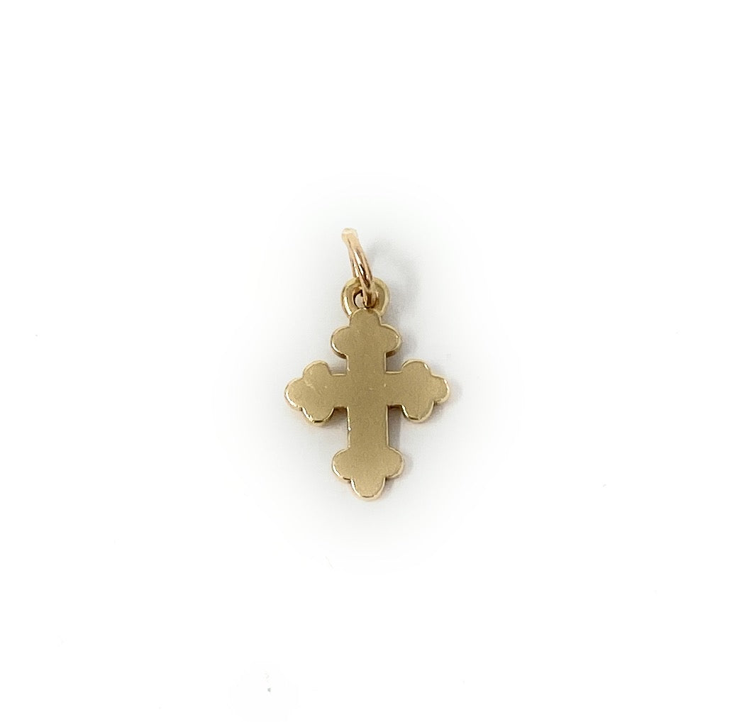 James Avery Retired 14k Yellow Gold Botonee Budded Cross Pendant 1.5g