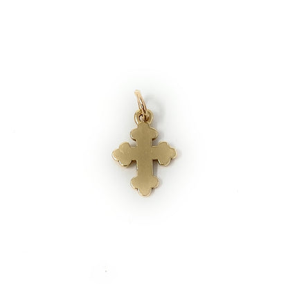 James Avery Retired 14k Yellow Gold Botonee Budded Cross Pendant 1.5g