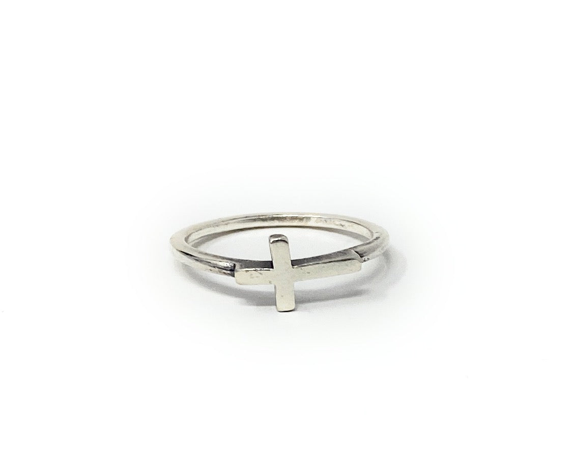 James Avery 925 Horizon Cross Ring Size 8