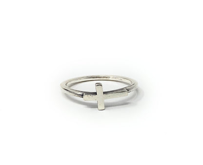 James Avery 925 Horizon Cross Ring Size 8