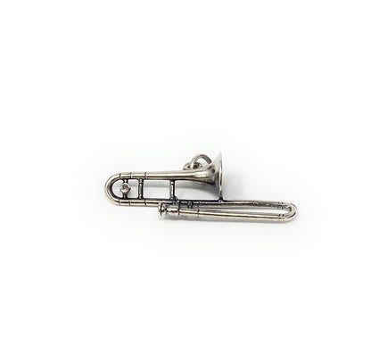 Vintage 925 Silver 3D Trombone Charm