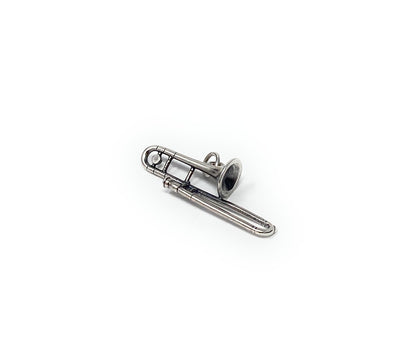 Vintage 925 Silver 3D Trombone Charm