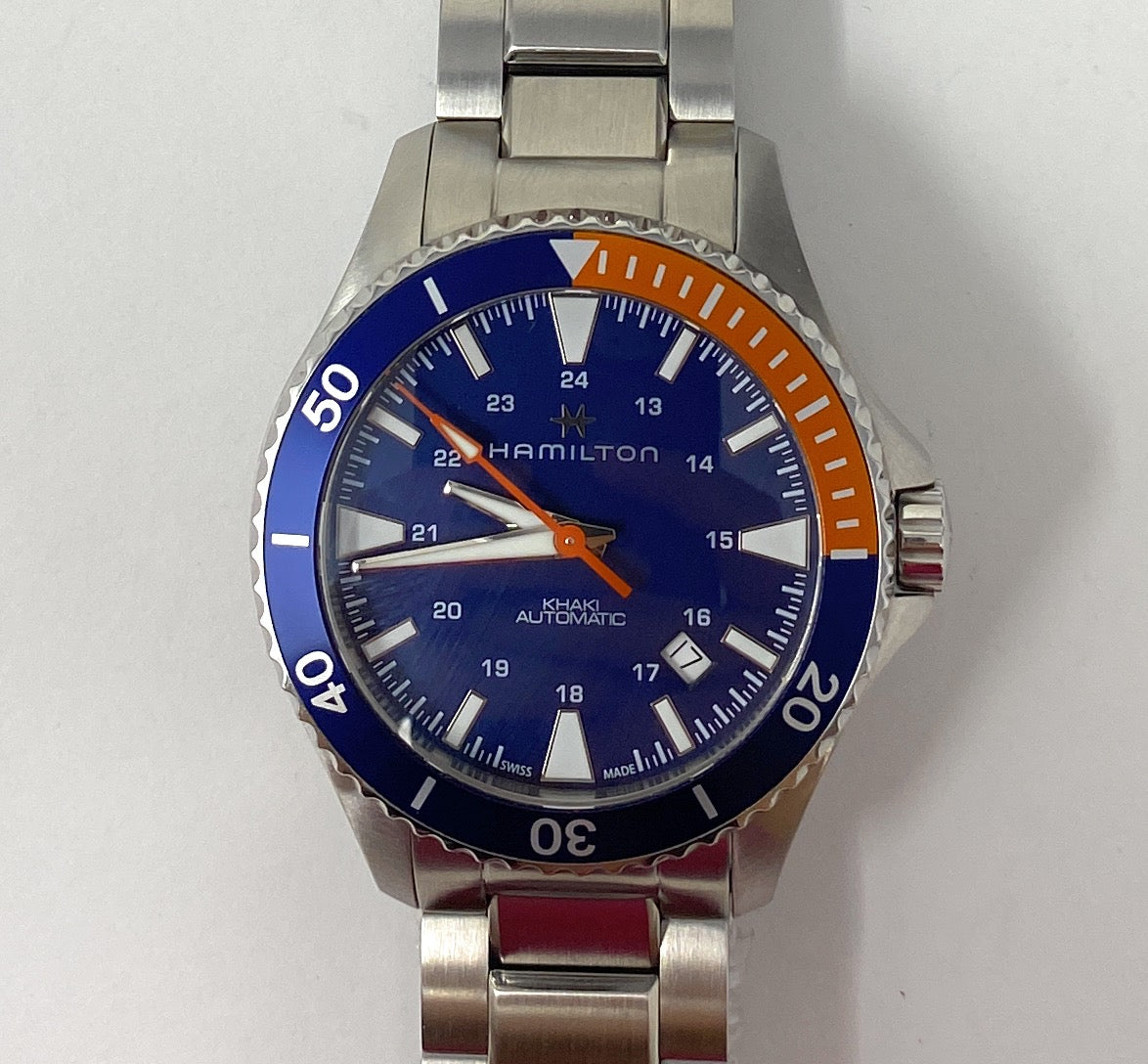 Hamilton H823651 Khaki Navy Scuba Auto Automatic Watch w/Presentation Box & Manual