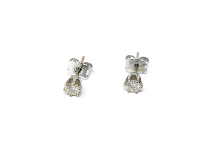 10k White Gold Diamond Teardrop Jacket & Stud Earrings 4.2g