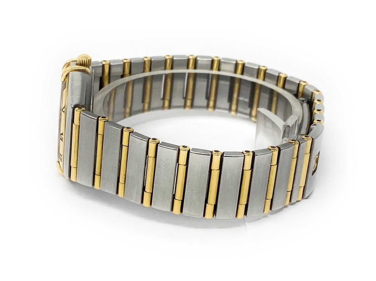 Ladies Omega Constellation Full Bar 18K Gold & S. Steel Watch 25mm #90778416