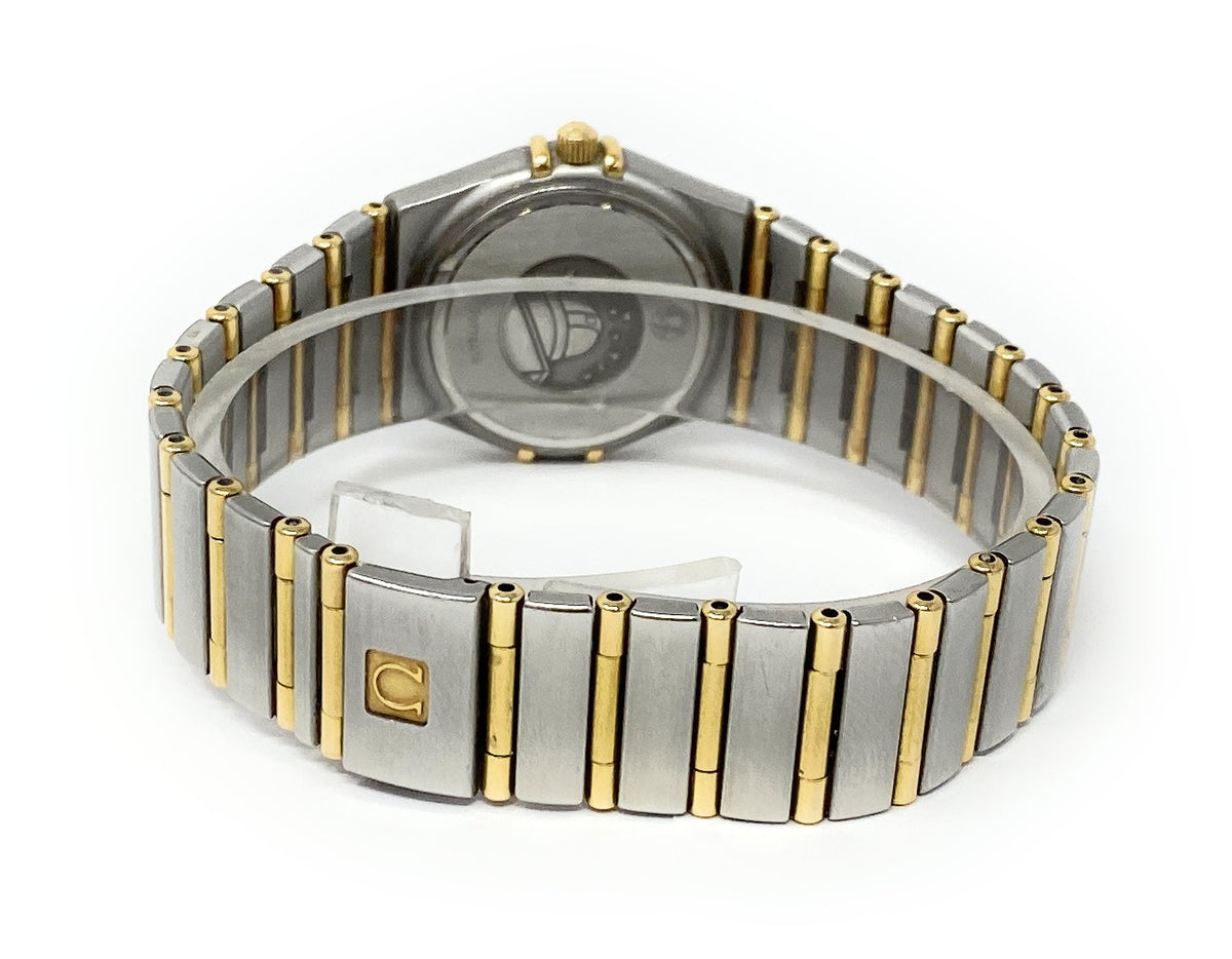 Ladies Omega Constellation Full Bar 18K Gold & S. Steel Watch 25mm #90778416