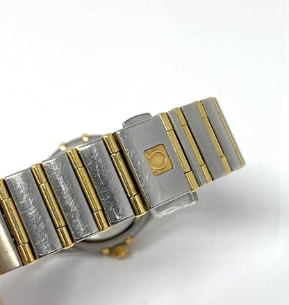 Ladies Omega Constellation Full Bar 18K Gold & S. Steel Watch 25mm #90778416