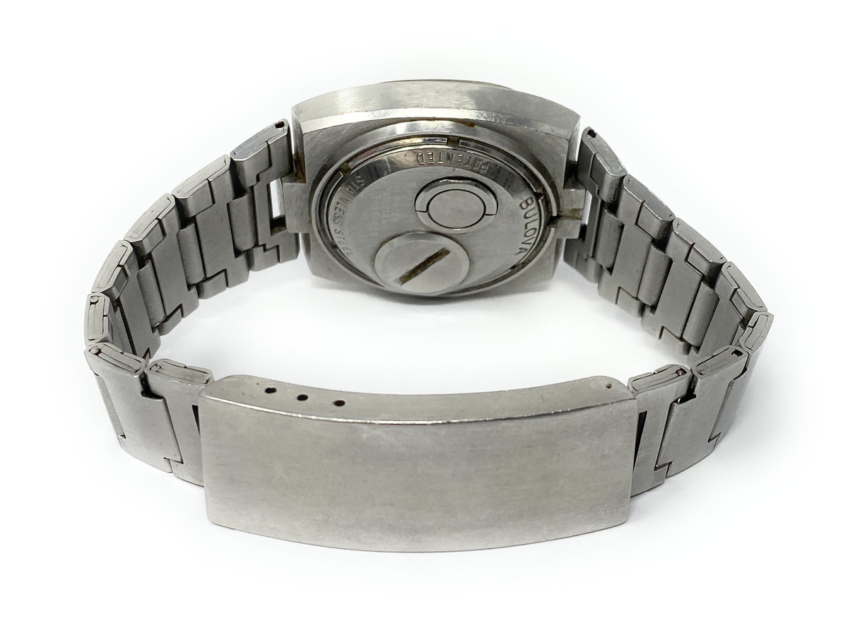 Bulova Accutron Spaceview TV Model MVT 214 # 7396 Men's S. Steel Watch 7.5 Wrist