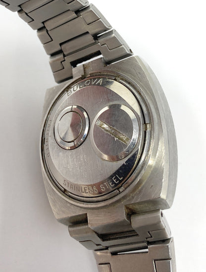 Bulova Accutron Spaceview TV Model MVT 214 # 7396 Men's S. Steel Watch 7.5 Wrist
